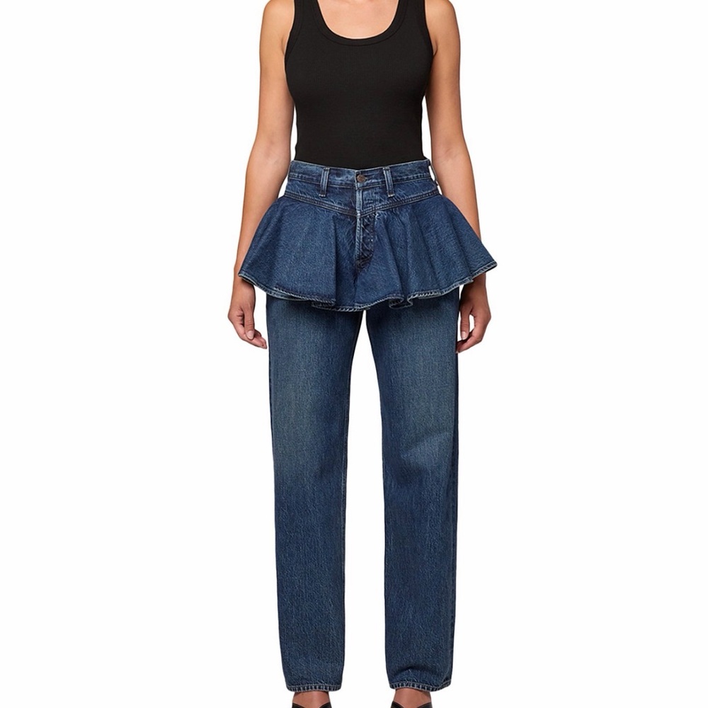Agolde Straight Leg Peplum Jeans - Size 31 - Picture 4 of 4